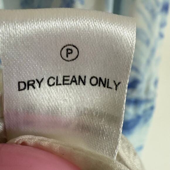 SAYLOR Annela Ultramarine Marble Halter Midi/Maxi Dress Cottagecore Prairie Sz L - Picture 10 of 11